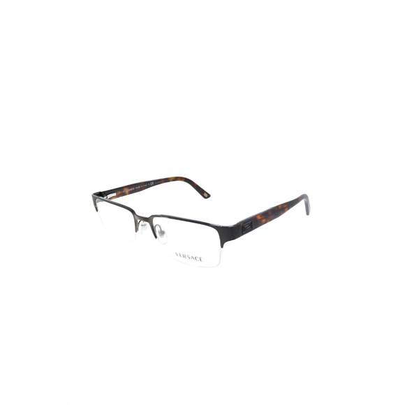 NEW VERSACE rectangle metal eyeglasses in brushed brown - Picture 1 of 3